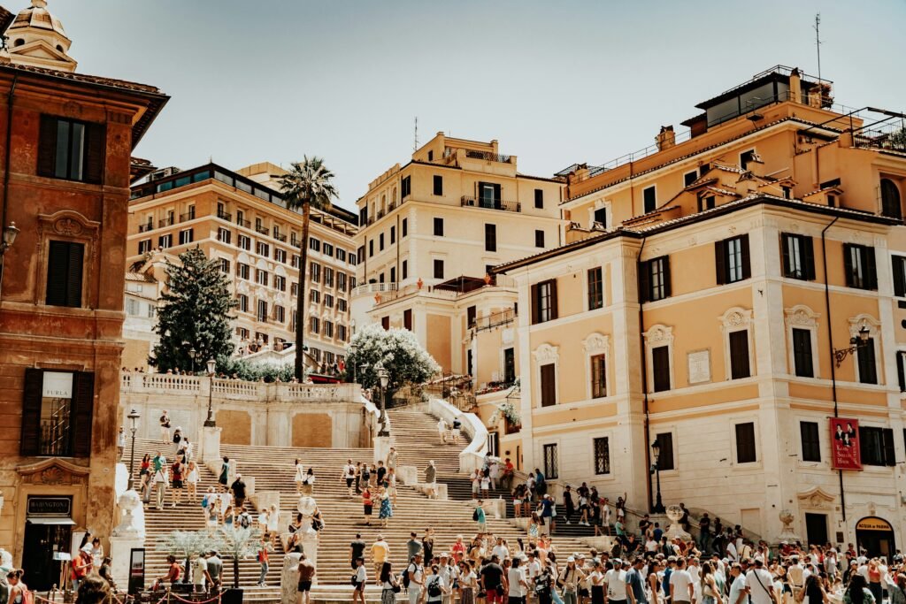 rome spanish steps people